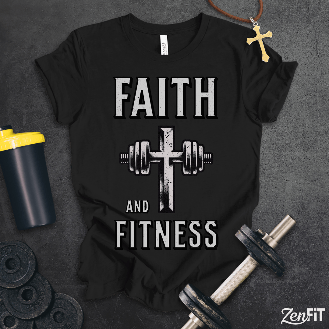 Faith and Fitness Cross T-Shirt