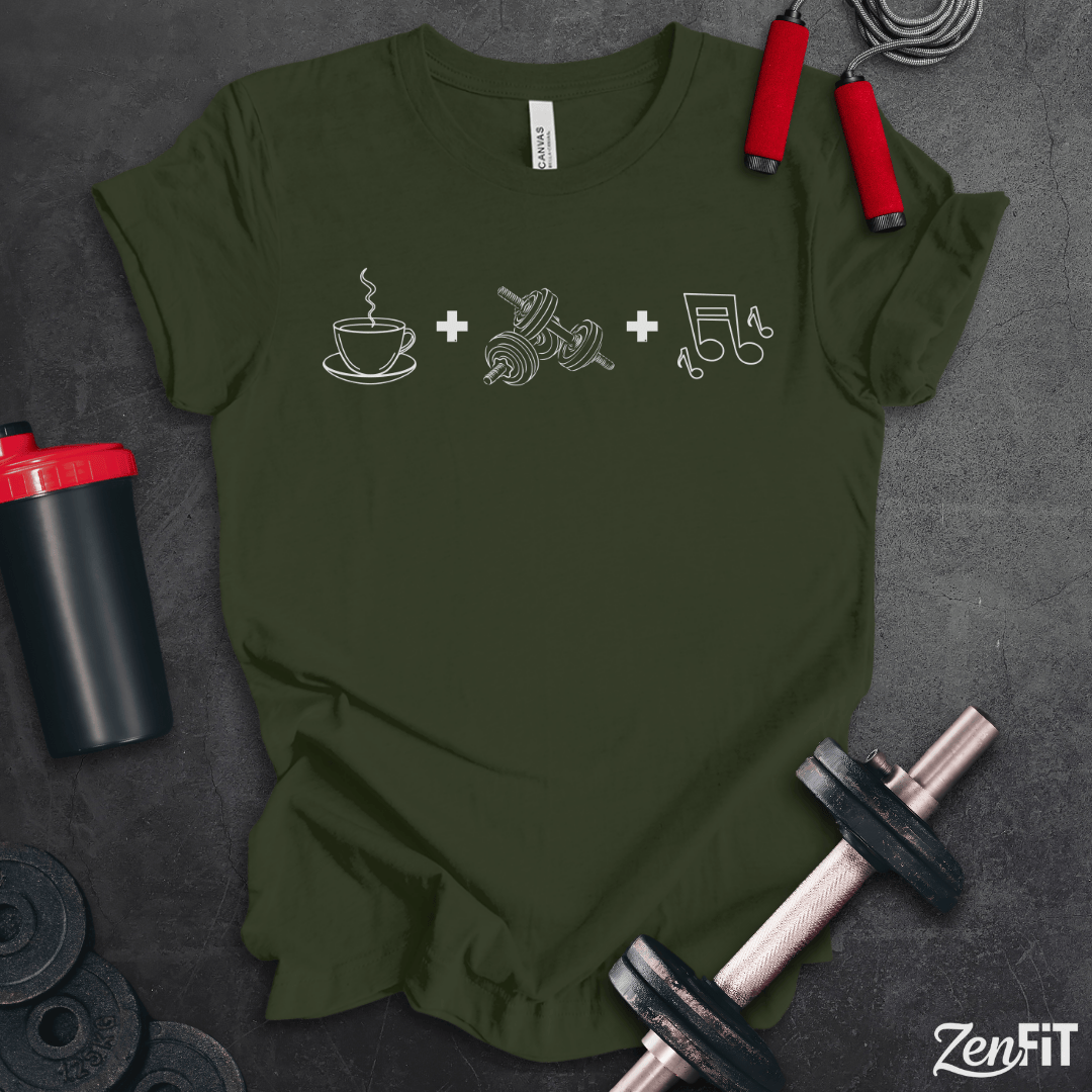 Coffee Workout Music T-Shirt