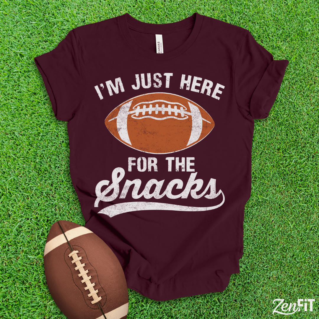 Im Just Here for the Snacks Football Shirt