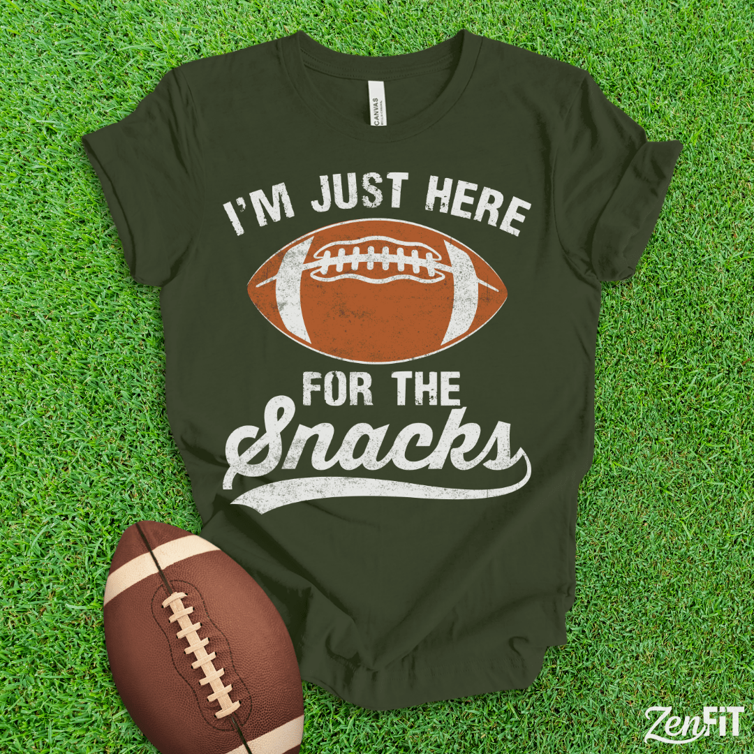 Im Just Here for the Snacks Football Shirt
