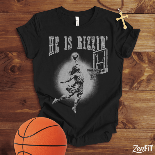 He Is Rizzin' Basketball T-Shirt