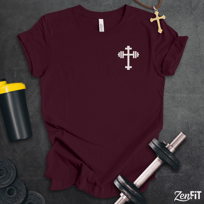 Christian Barbell Cross T-Shirt