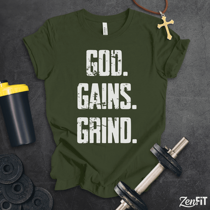 God Gains Grind T-Shirt