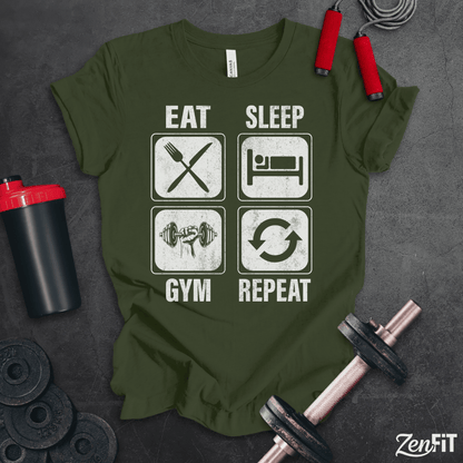 Eat Sleep Gym Repeat T-Shirt