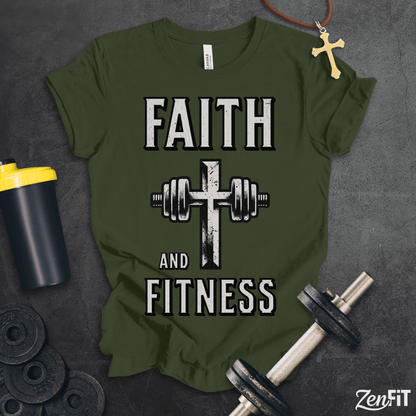 Faith and Fitness Cross T-Shirt