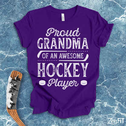 Proud Grandma Of An Awesome Hockey Player T-Shirt