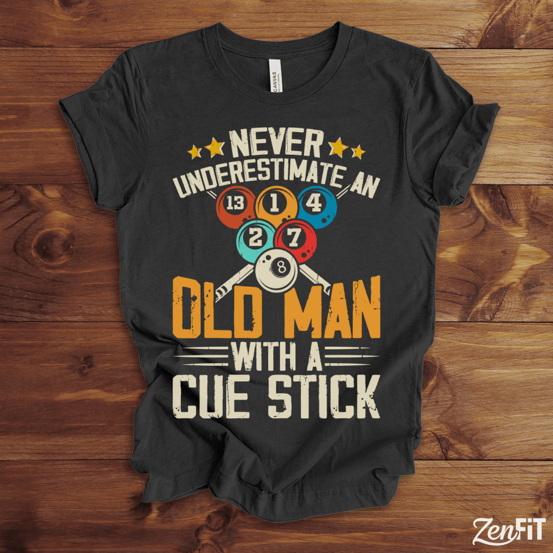 Old Man With A Cue Stick Pool T-Shirt