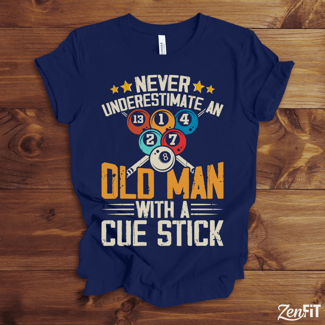 Old Man With A Cue Stick Pool T-Shirt