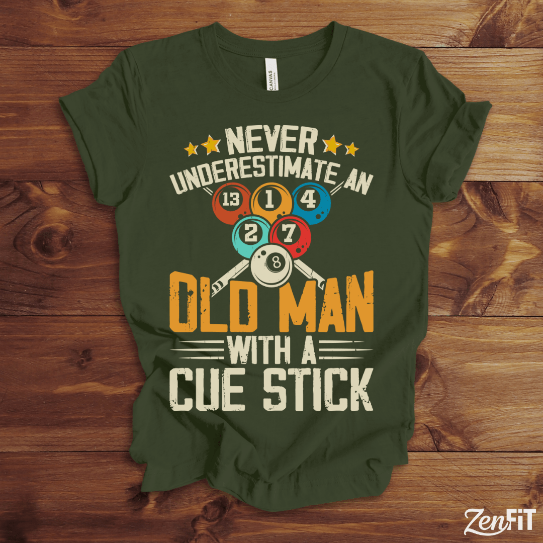 Old Man With A Cue Stick Pool T-Shirt