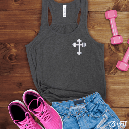 Christian Barbell Cross Tank Top