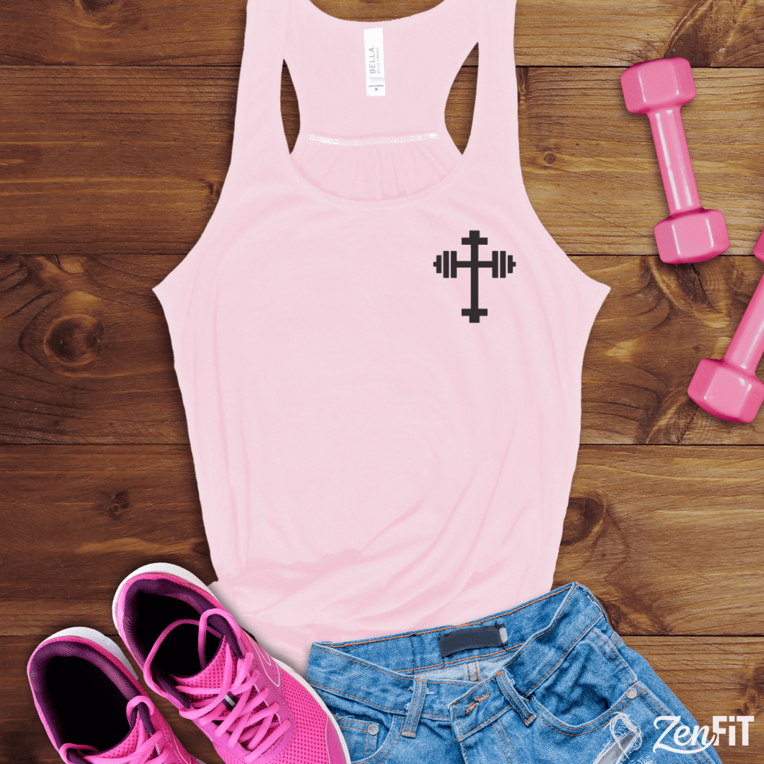 Christian Barbell Cross Tank Top