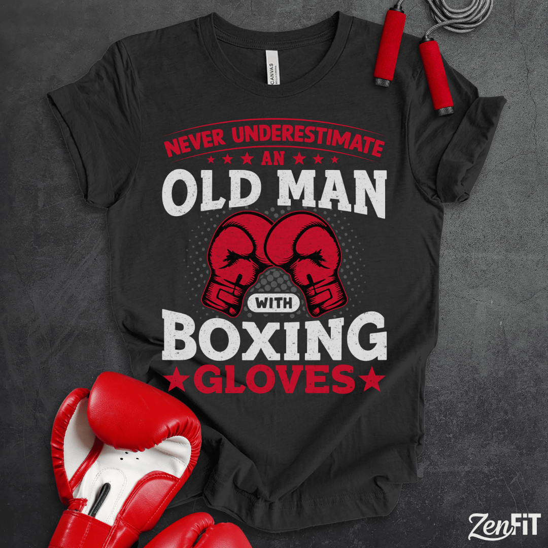 Old Man With Boxing Gloves T-Shirt