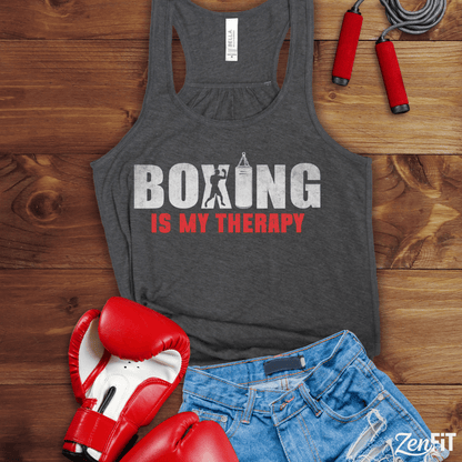 Boxing Is My Therapy Tank Top
