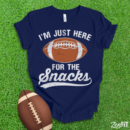 Im Just Here for the Snacks Football Shirt