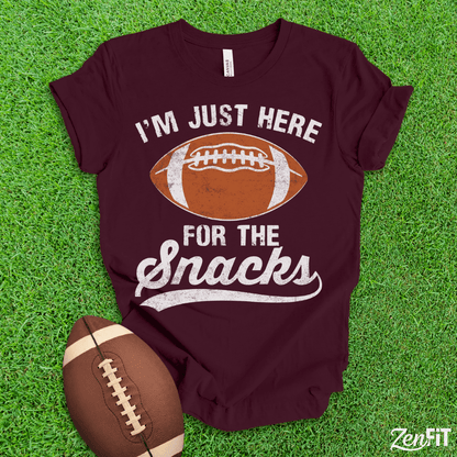 Im Just Here for the Snacks Football Shirt