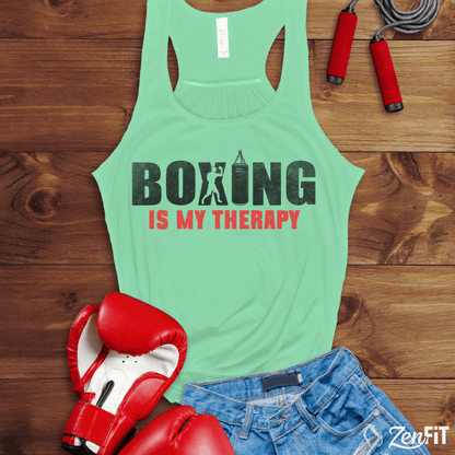 Boxing Is My Therapy Tank Top