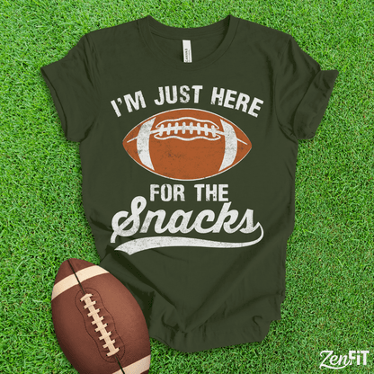 Im Just Here for the Snacks Football Shirt