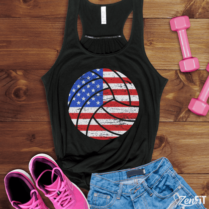 USA Flag Volleyball Tank Top