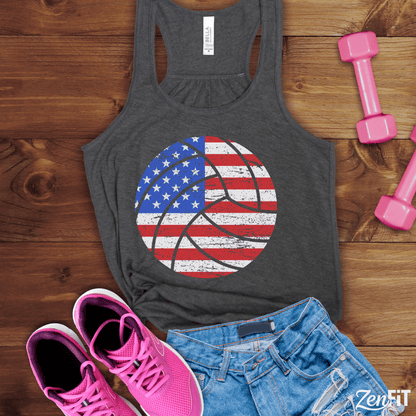 USA Flag Volleyball Tank Top