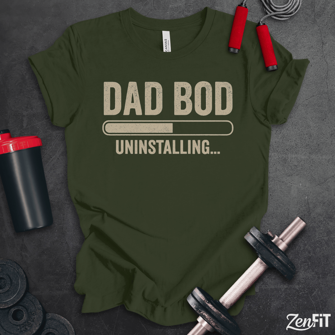 Dad Bod Uninstalling T-Shirt