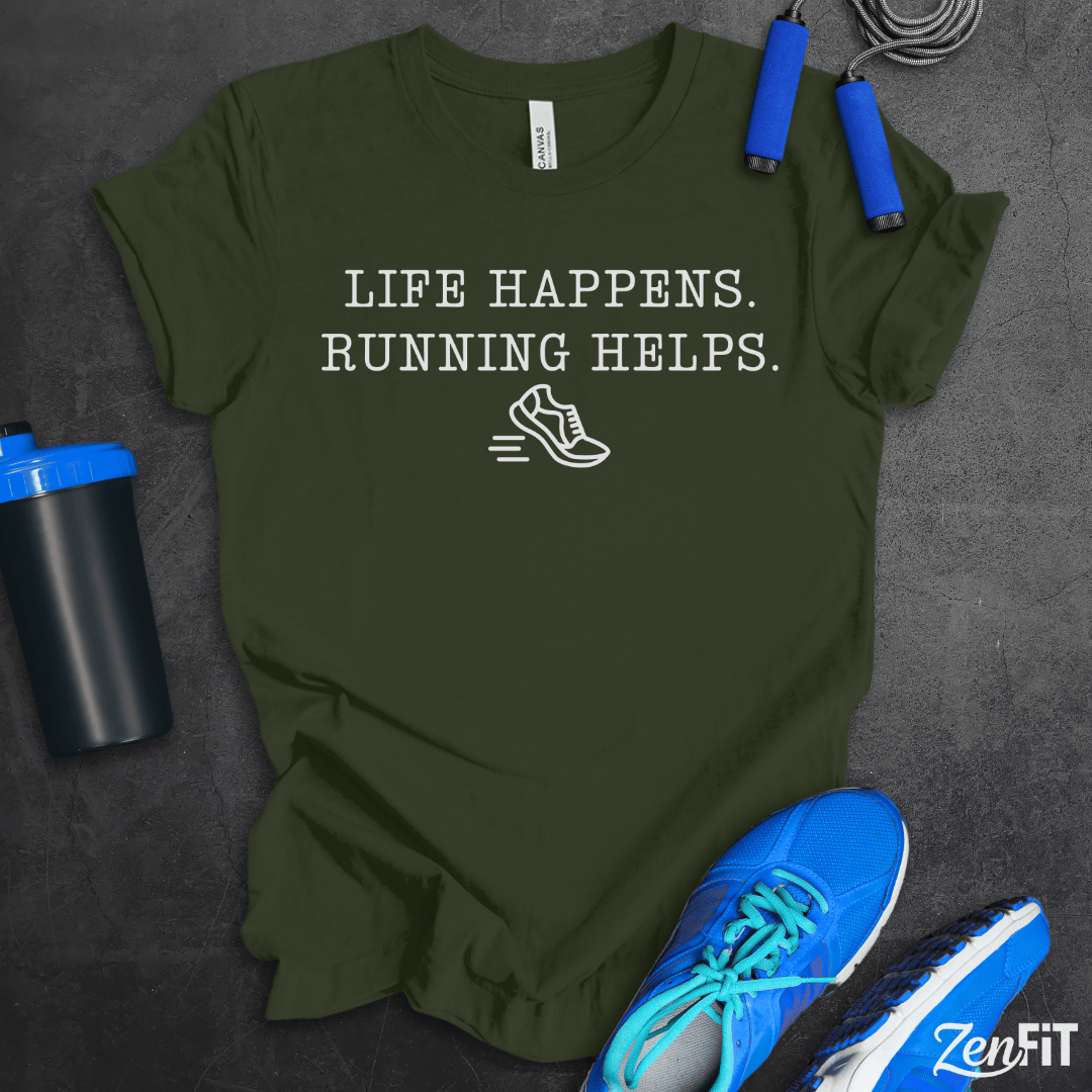Life Happens Running Helps T-Shirt