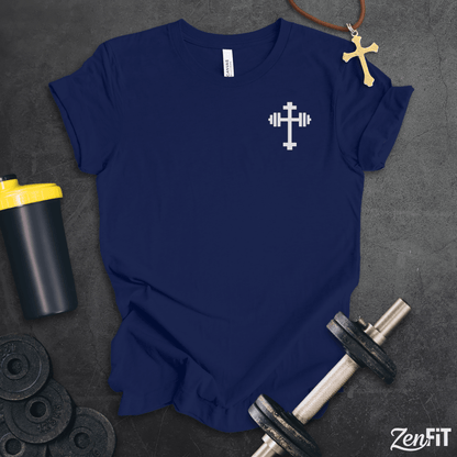 Christian Barbell Cross T-Shirt
