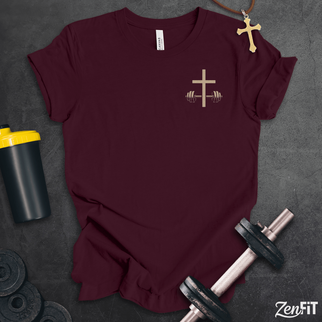 Cross and Dumbbell T-Shirt