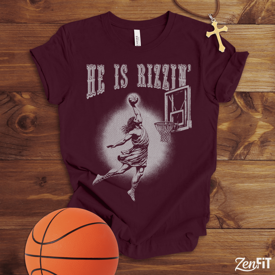He Is Rizzin' Basketball T-Shirt