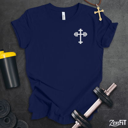 Christian Barbell Cross T-Shirt